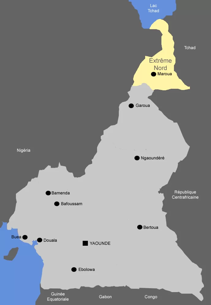 Cameroun, carte, géographie, Extrême-Nord