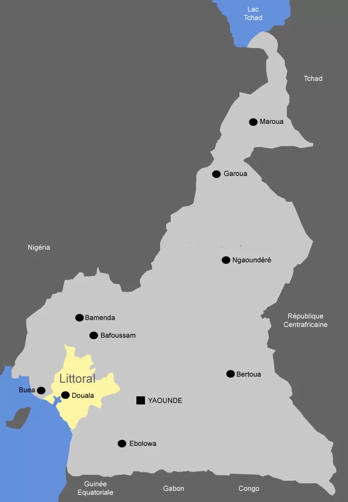 Cameroun, carte, géographie, Littoral